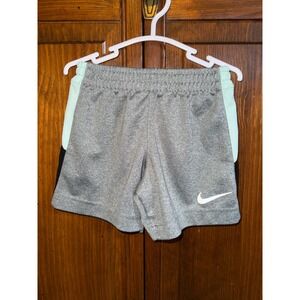Nike Toddler Boys Athletic Shorts Grey Mint Green Black Swoosh Size 2T